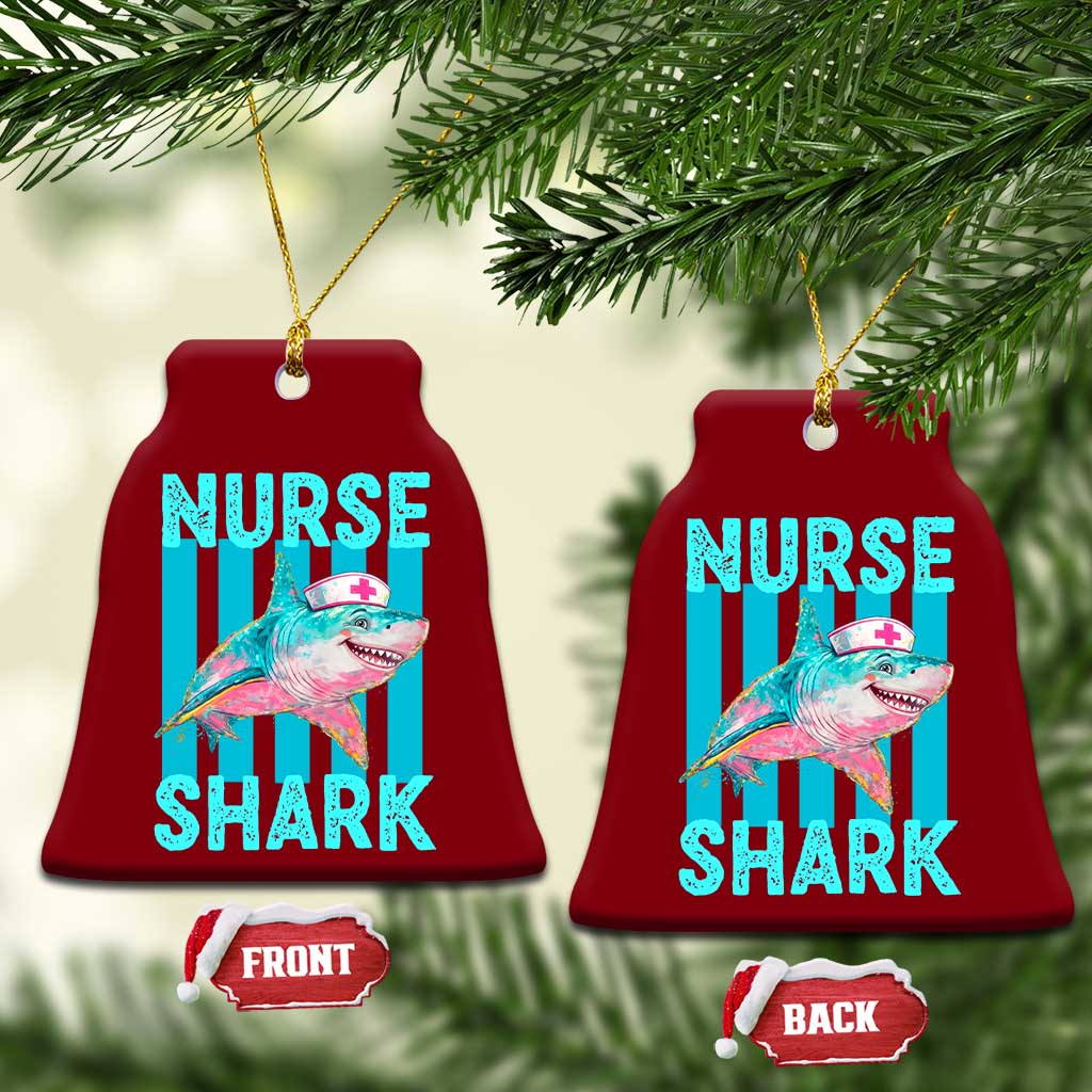 Funny Nurse Shark Ceramic Ornament Medical Worker Appreciation Gift
