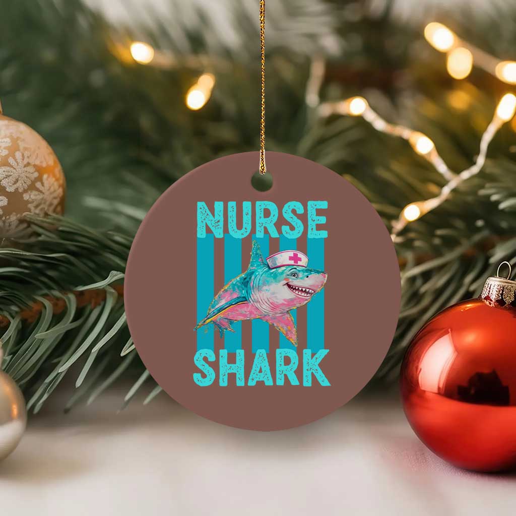 Funny Nurse Shark Ceramic Ornament Medical Worker Appreciation Gift