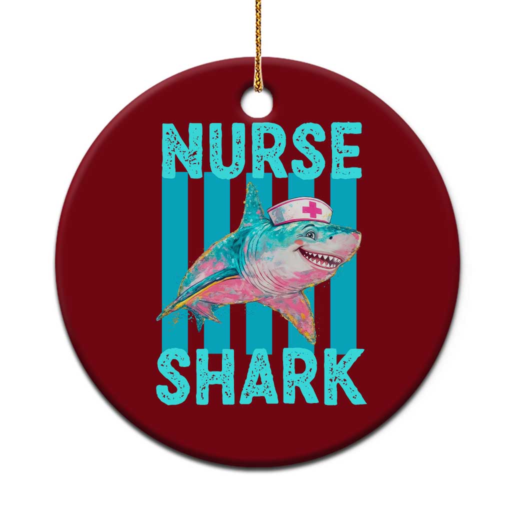 Funny Nurse Shark Ceramic Ornament Medical Worker Appreciation Gift
