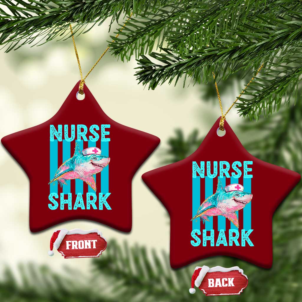 Funny Nurse Shark Ceramic Ornament Medical Worker Appreciation Gift