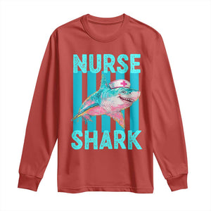 Funny Nurse Shark Long Sleeve Shirt Medical Worker Appreciation Gift