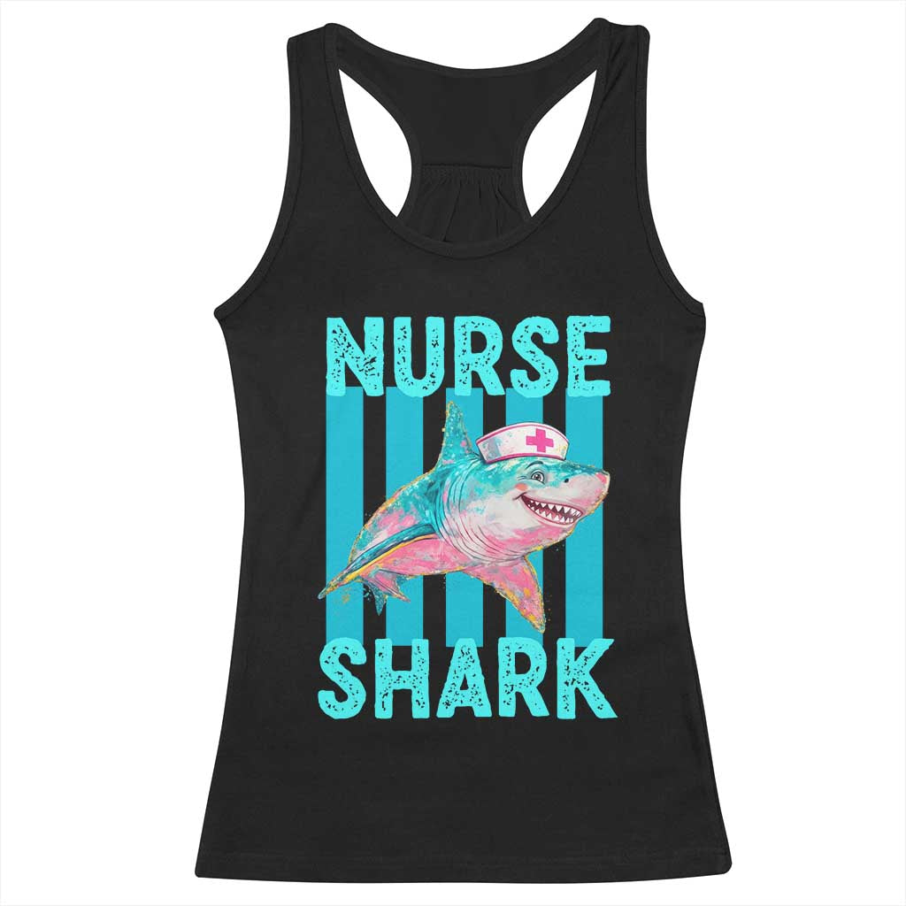 Funny Nurse Shark Racerback Tank Top Medical Worker Appreciation Gift