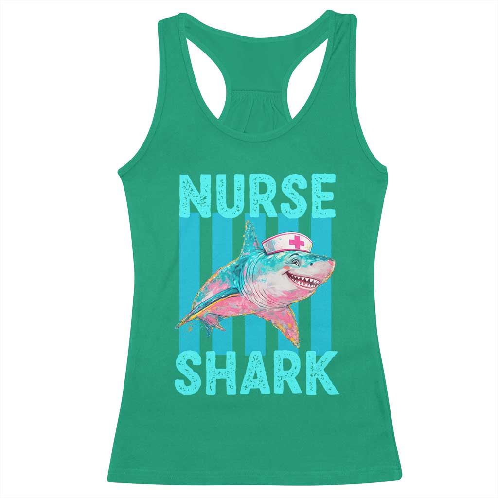 Funny Nurse Shark Racerback Tank Top Medical Worker Appreciation Gift
