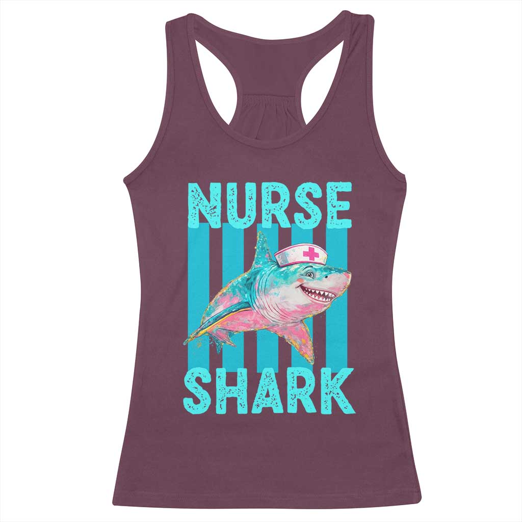 Funny Nurse Shark Racerback Tank Top Medical Worker Appreciation Gift