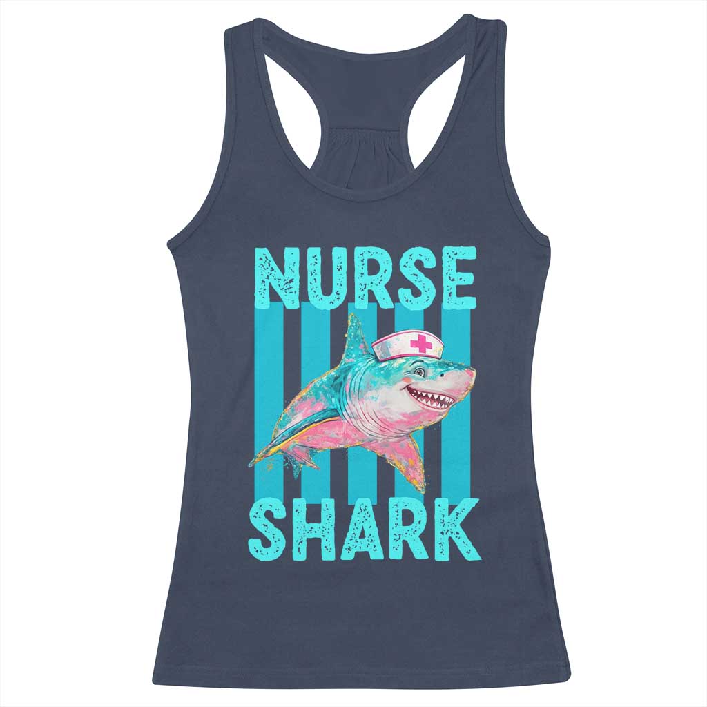 Funny Nurse Shark Racerback Tank Top Medical Worker Appreciation Gift