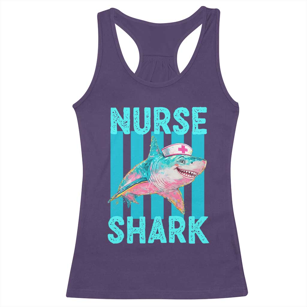 Funny Nurse Shark Racerback Tank Top Medical Worker Appreciation Gift