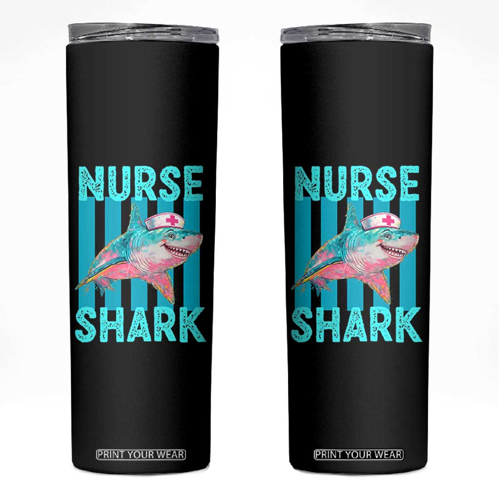 Funny Nurse Shark Skinny Tumbler Medical Worker Appreciation Gift
