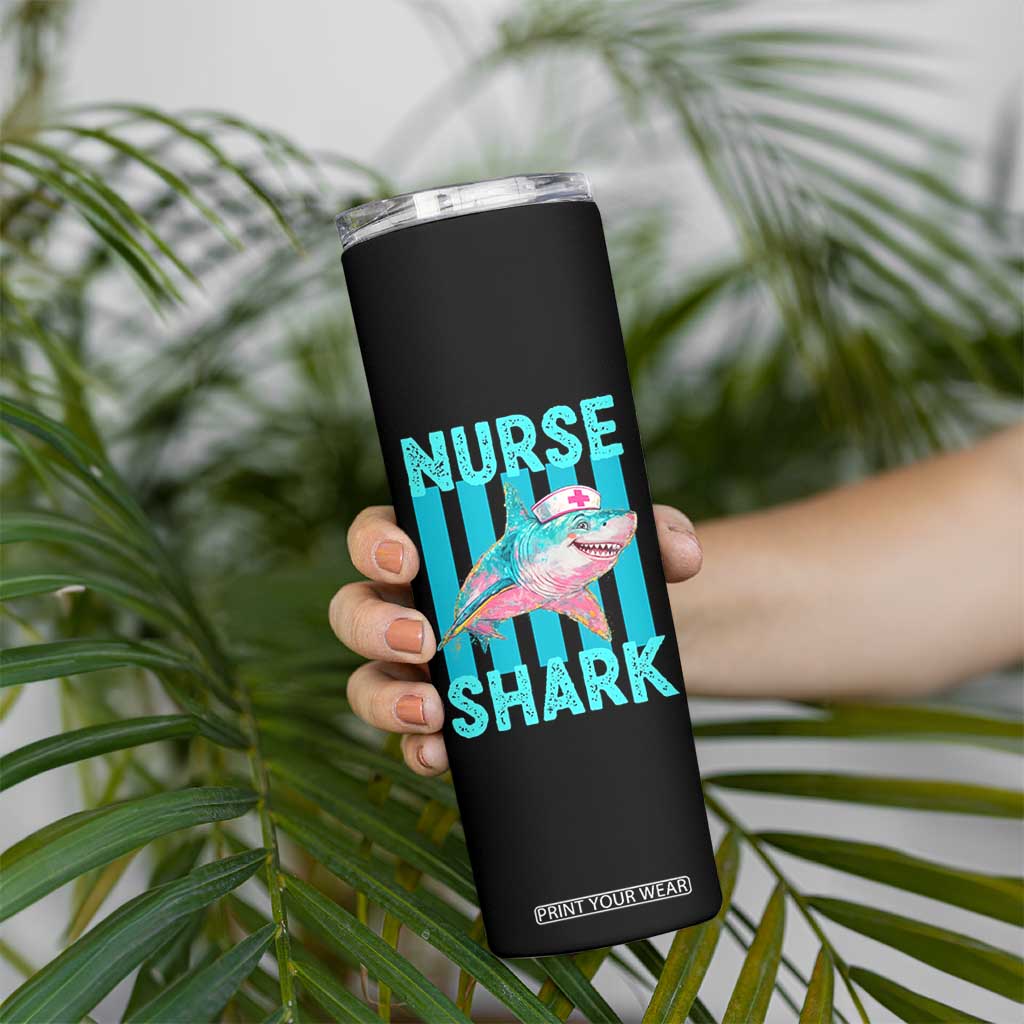 Funny Nurse Shark Skinny Tumbler Medical Worker Appreciation Gift