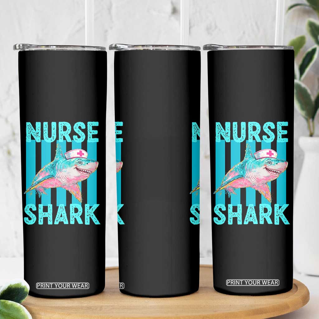Funny Nurse Shark Skinny Tumbler Medical Worker Appreciation Gift