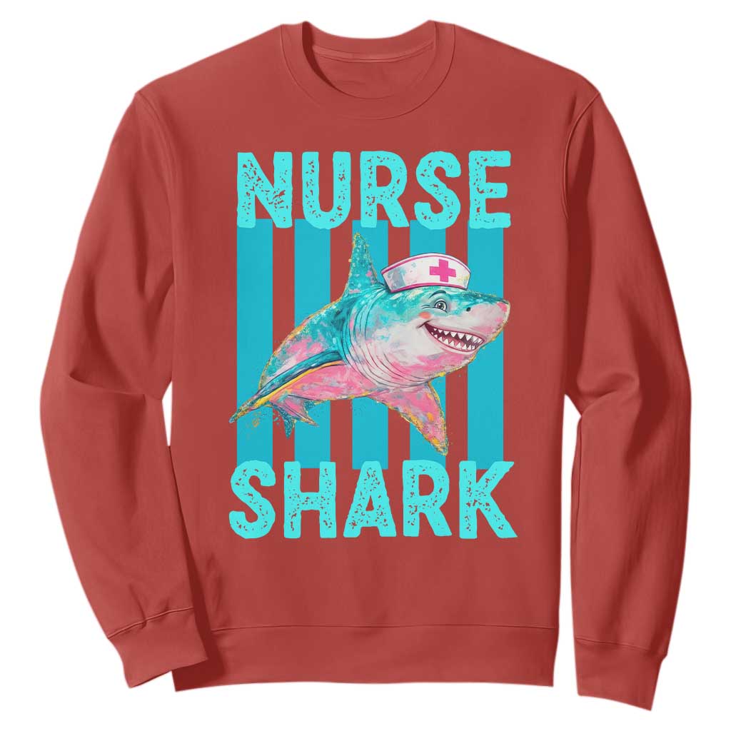 Funny Nurse Shark Sweatshirt Medical Worker Appreciation Gift