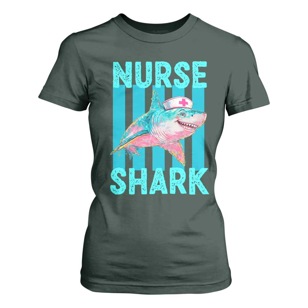 Funny Nurse Shark T Shirt For Women Medical Worker Appreciation Gift