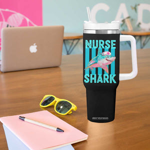 Funny Nurse Shark Tumbler With Handle Medical Worker Appreciation Gift