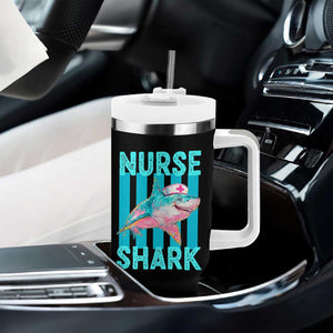 Funny Nurse Shark Tumbler With Handle Medical Worker Appreciation Gift