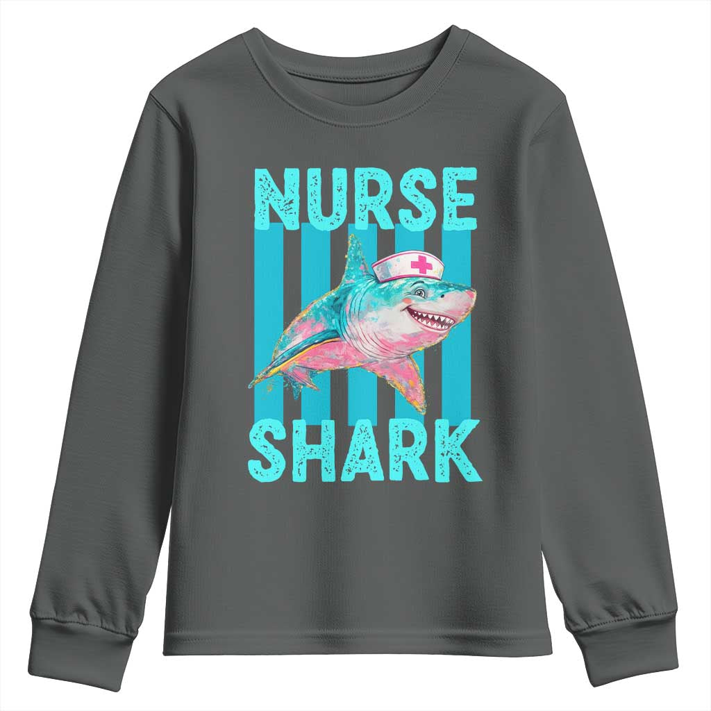 Funny Nurse Shark Youth Sweatshirt Medical Worker Appreciation Gift