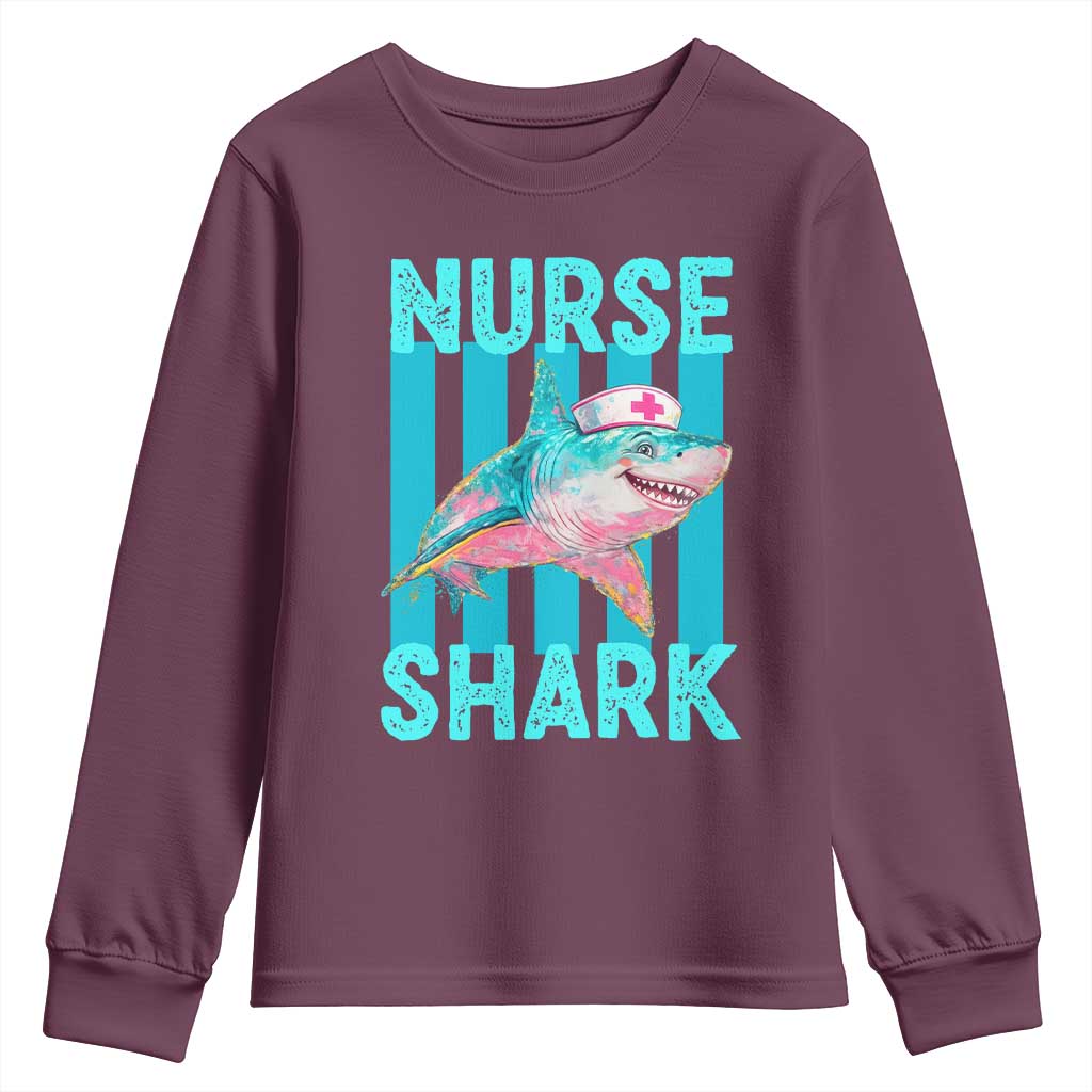 Funny Nurse Shark Youth Sweatshirt Medical Worker Appreciation Gift