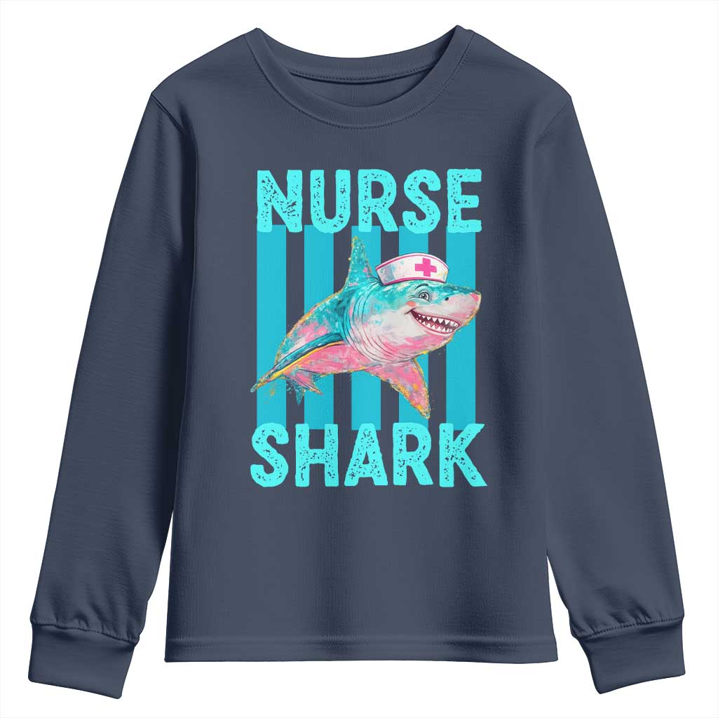 Funny Nurse Shark Youth Sweatshirt Medical Worker Appreciation Gift