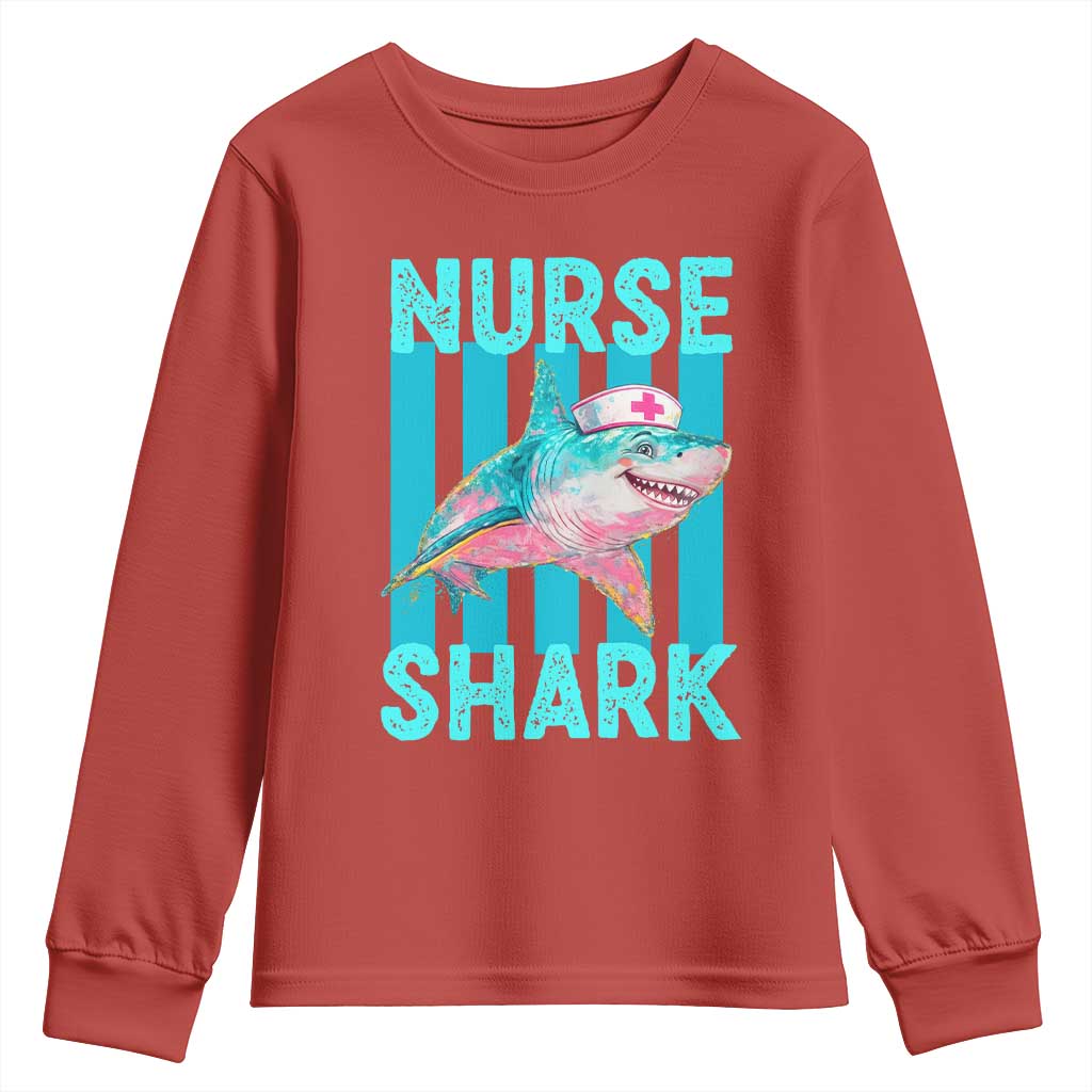 Funny Nurse Shark Youth Sweatshirt Medical Worker Appreciation Gift
