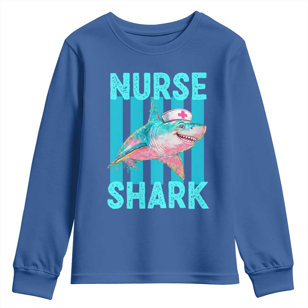 Funny Nurse Shark Youth Sweatshirt Medical Worker Appreciation Gift