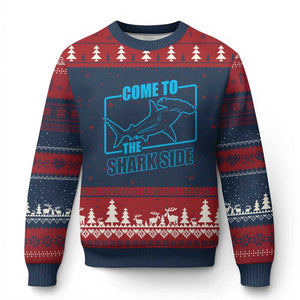 Funny Hammerhead Shark Lover Ugly Christmas Sweater Come To The Shark Side
