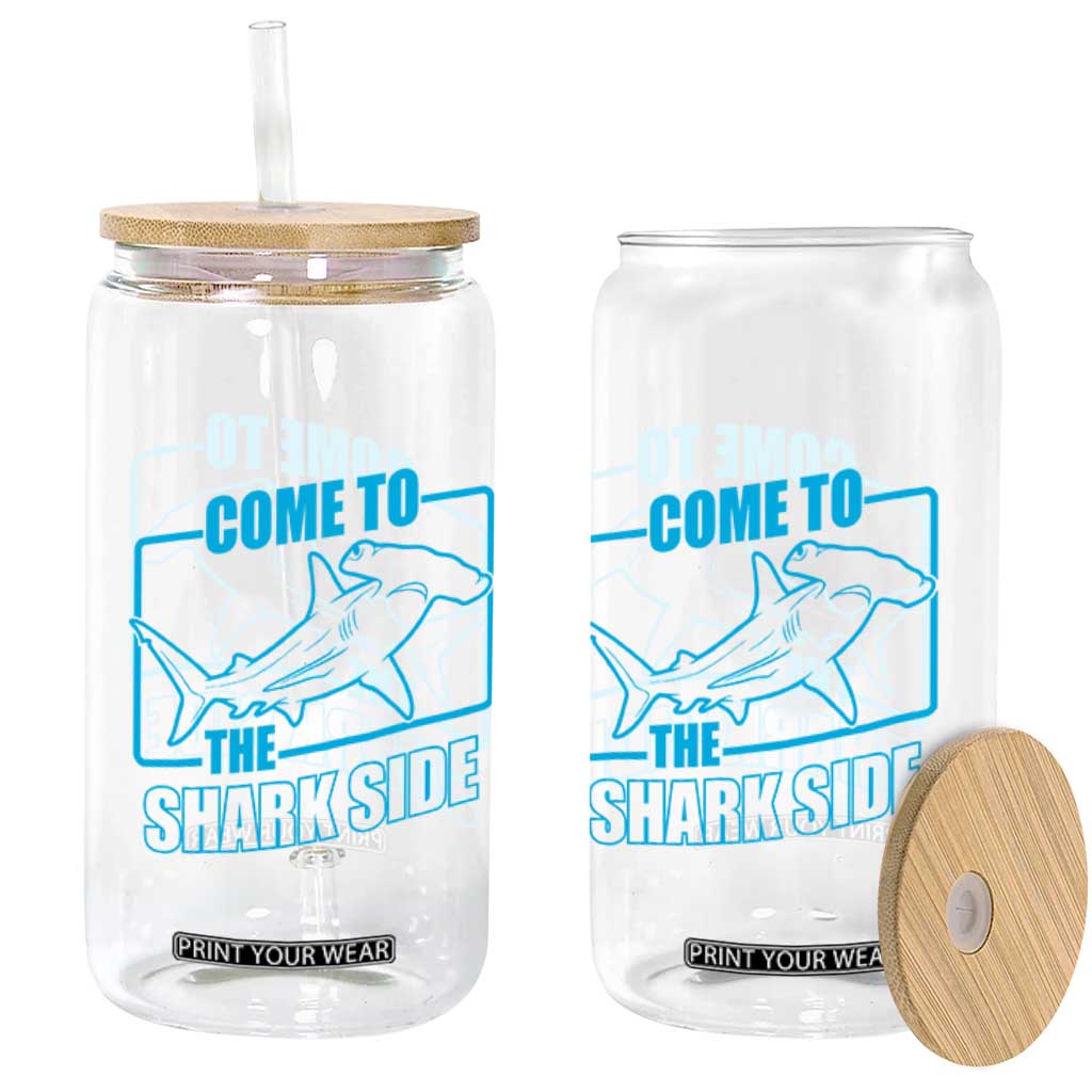 Funny Hammerhead Shark Lover Glass Can Come To The Shark Side