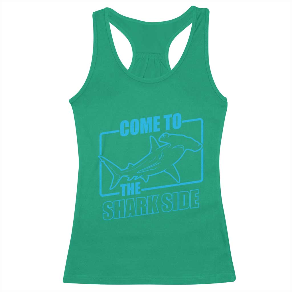Funny Hammerhead Shark Lover Racerback Tank Top Come To The Shark Side