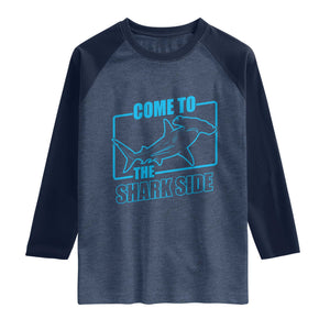 Funny Hammerhead Shark Lover Raglan Shirt Come To The Shark Side