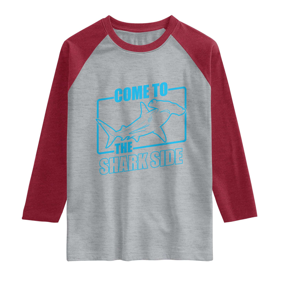 Funny Hammerhead Shark Lover Raglan Shirt Come To The Shark Side