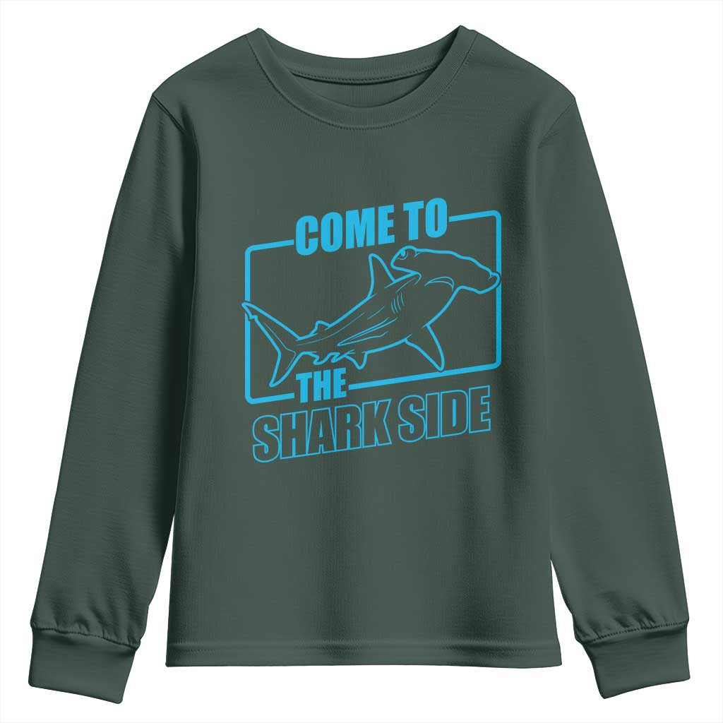 Funny Hammerhead Shark Lover Youth Sweatshirt Come To The Shark Side