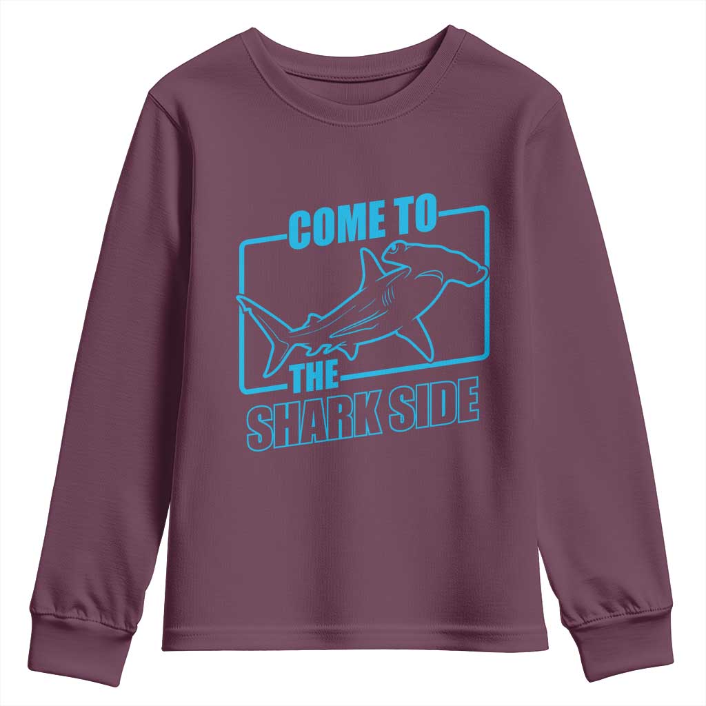 Funny Hammerhead Shark Lover Youth Sweatshirt Come To The Shark Side