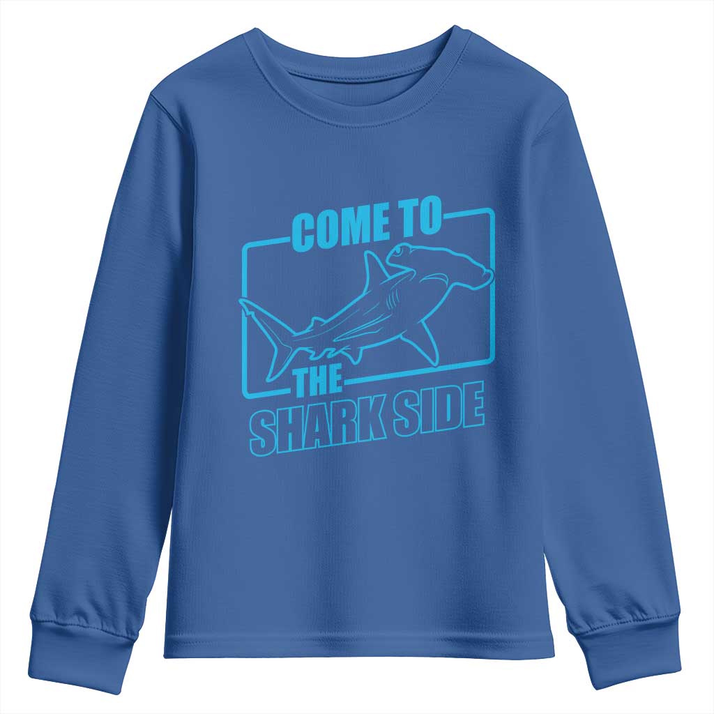 Funny Hammerhead Shark Lover Youth Sweatshirt Come To The Shark Side