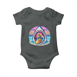 Shark Skeleton Surfer Baby Onesie Hawaiian Beach Vacation Gift