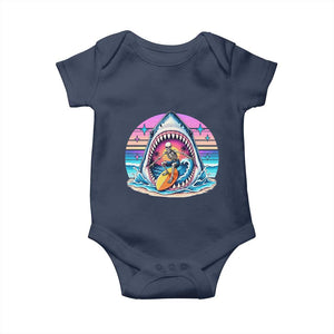 Shark Skeleton Surfer Baby Onesie Hawaiian Beach Vacation Gift