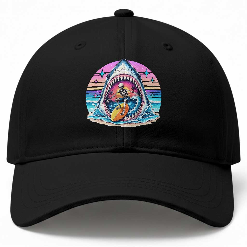 Shark Skeleton Surfer Baseball Cap Hawaiian Beach Vacation Gift TS12 Print Your Wear