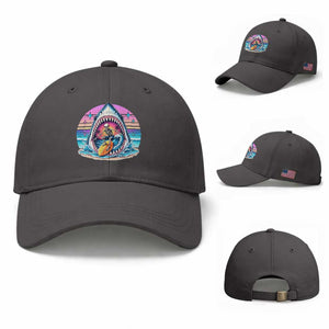 Shark Skeleton Surfer Baseball Cap Hawaiian Beach Vacation Gift