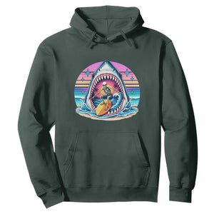 Shark Skeleton Surfer Hoodie Hawaiian Beach Vacation Gift