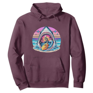 Shark Skeleton Surfer Hoodie Hawaiian Beach Vacation Gift