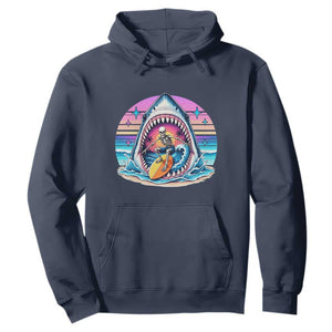 Shark Skeleton Surfer Hoodie Hawaiian Beach Vacation Gift