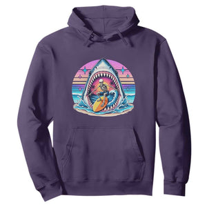 Shark Skeleton Surfer Hoodie Hawaiian Beach Vacation Gift