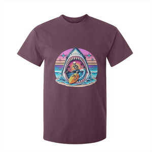Shark Skeleton Surfer T Shirt For Kid Hawaiian Beach Vacation Gift