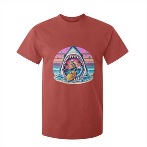 Shark Skeleton Surfer T Shirt For Kid Hawaiian Beach Vacation Gift