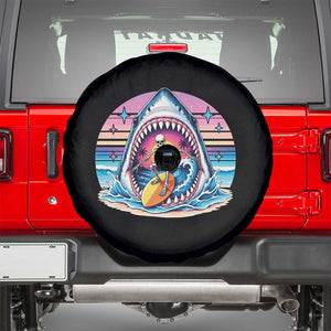 Shark Skeleton Surfer Spare Tire Cover Hawaiian Beach Vacation Gift