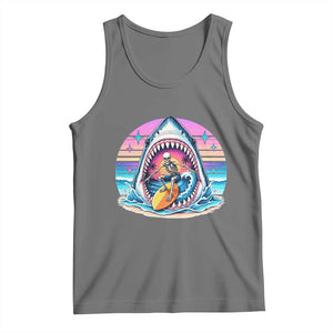 Shark Skeleton Surfer Tank Top Hawaiian Beach Vacation Gift