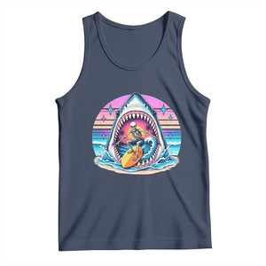 Shark Skeleton Surfer Tank Top Hawaiian Beach Vacation Gift