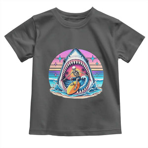 Shark Skeleton Surfer Toddler T Shirt Hawaiian Beach Vacation Gift