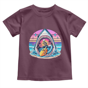 Shark Skeleton Surfer Toddler T Shirt Hawaiian Beach Vacation Gift