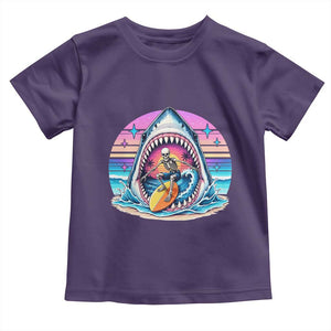 Shark Skeleton Surfer Toddler T Shirt Hawaiian Beach Vacation Gift