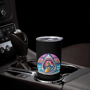 Shark Skeleton Surfer Tumbler Cup Hawaiian Beach Vacation Gift