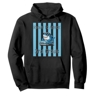 Ready To Attack 3rd Grade Hoodie Funny Shark Driving Car Back To School