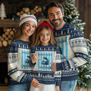 Ready To Attack 3rd Grade Ugly Christmas Sweater Funny Shark Driving Car Back To School