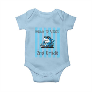 Ready To Attack 2nd Grade Baby Onesie Funny Shark Driving Car Back To School